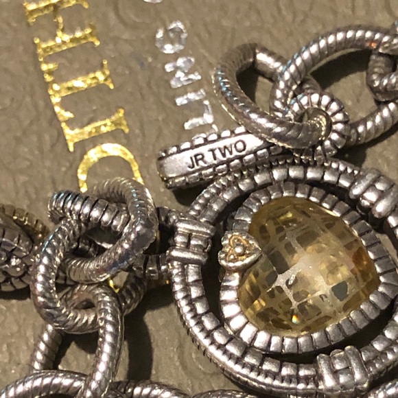 JUDITH RIPKA JRTWO 18KT & SS YELLOW HEART BRACELET - Picture 6 of 10